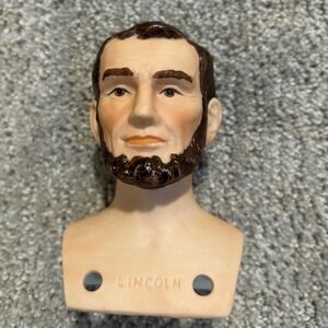 Abraham Lincoln Doll Head 1980 Yield House Exclusive Porcelain Bisque